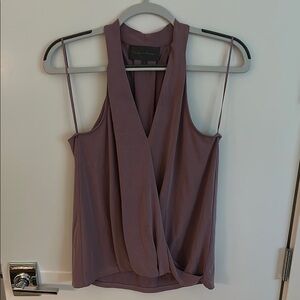 Anthropologie Mauve Wrap Tank Top
